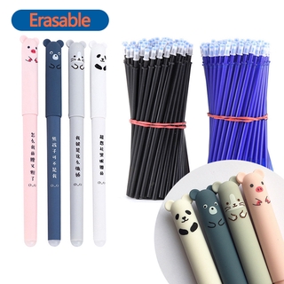 26/50 Pçs/set Apagável Canetas gel ballpen 4 E 20 Recargas Preto Azul Material Escolar Disponível Papelaria