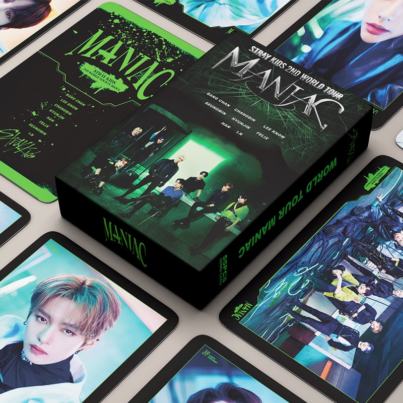 55pçs Stray kids cartão de foto MANIAC álbum 2022 cartão postal cartão lomo Straykids Photocards
