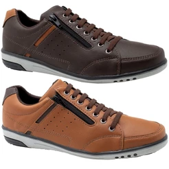 Kit 2 Dois Tênis Masculino Star Fox Calce Fácil Ziper e Elástico Casual 750 A2