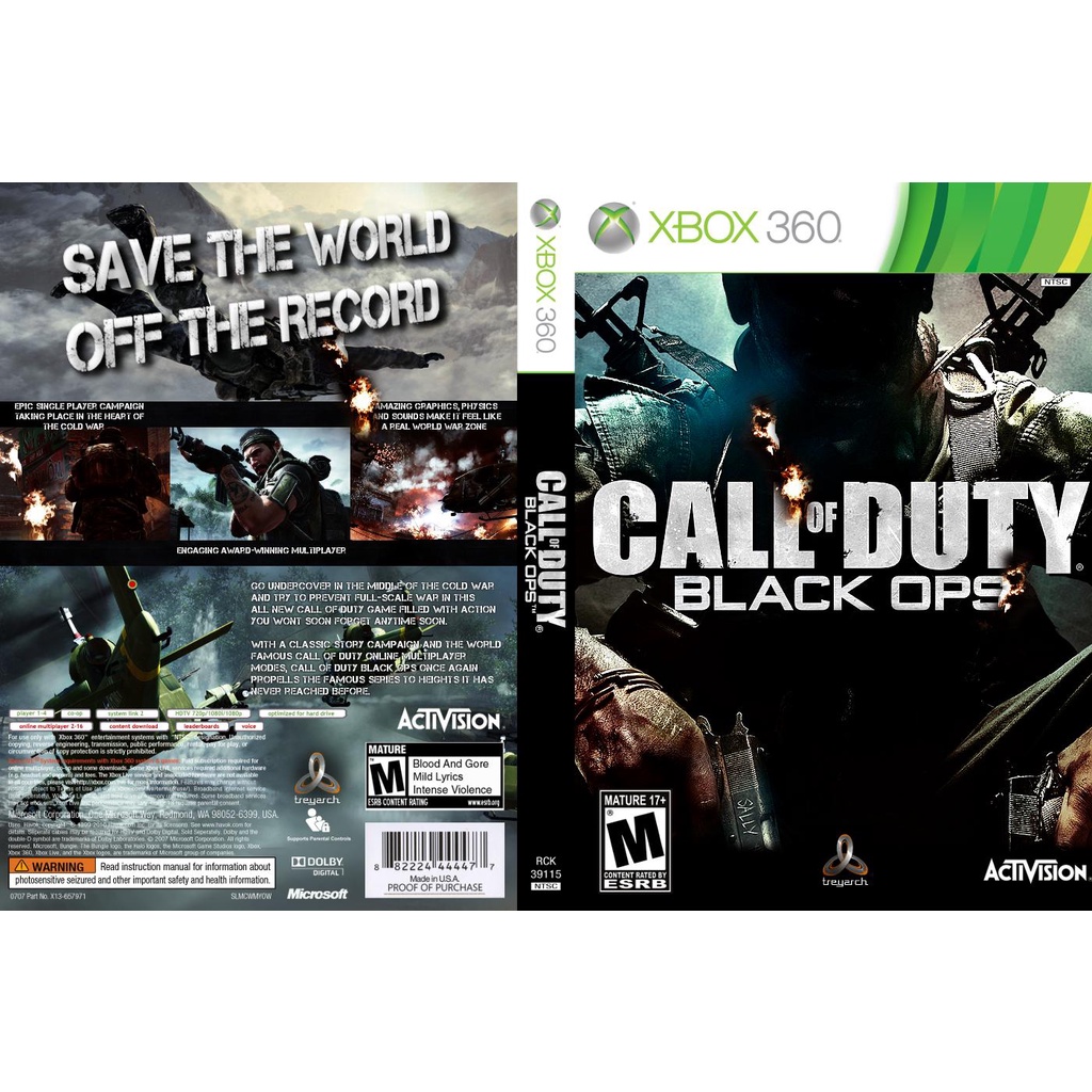 Call of duty black ops P/ XBOX360 (LTU/LT/JTAG/RGH)