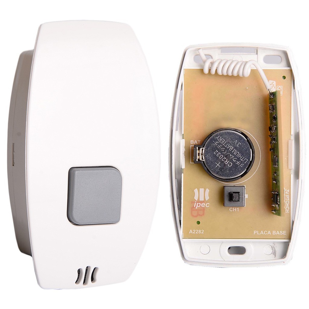 Botoeira Botão Simples Prime Sem Fio Ipec 433,92MHz 1 botão