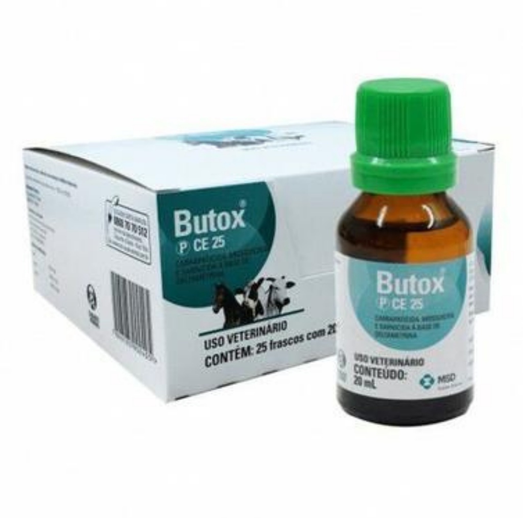 Cx 25 Butox Ce 20ml Veneno,sarnicida,pulga E Carrapato | Shopee Brasil