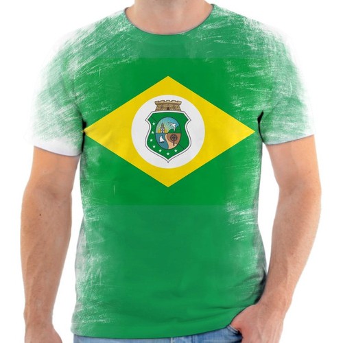 Camiseta, Camisa Amo Ceará Bandeira Estado Do Ceará 2.