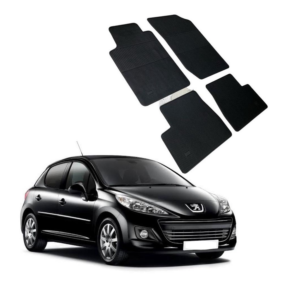 Jogo 4 Pecas Tapete Automotivo Especifico Peugeot 206/207 Hatch/ Sw/ Escapade