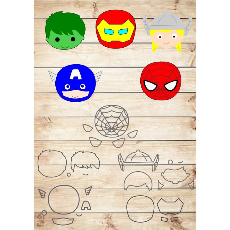 cortador kit herois vingadores cut Promoção