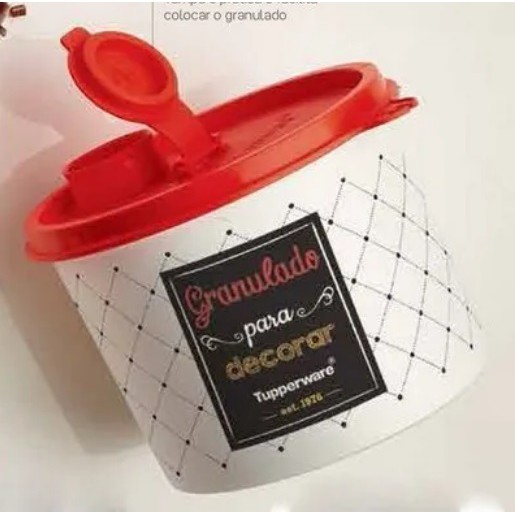 Tupperware Caixa Redondinha Linha Bistrô Chocolate Granulado 350g