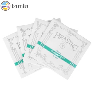 Tamia 4pçs / Kit Cordas De Aço Cromo Pirastro Tonica Vio @ @ Lino 4 / 4 Acessório De Violino
