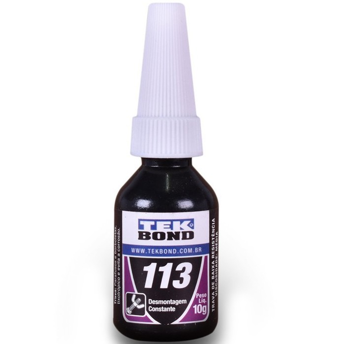 Cola Trava Rosca 113 (10G) Violeta Baixo Travamento - Tek Bond