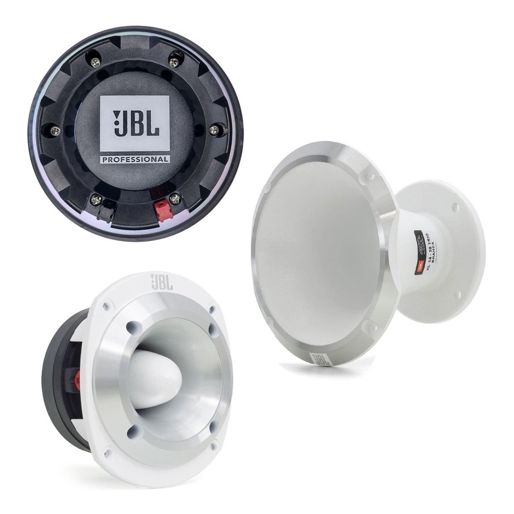 Kit Driver JBL D405-X 110w + Super Tweeter ST400 Trio Branco + Corneta JBL HL14-50 Trio Branca