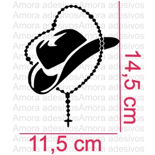 Adesivo De Vinil Terço E Chapéu Para Carro, Moto, Janelas..