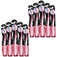Kit 10 Escova Dental Macia Johnson's Reach Comfort Clean 40 Grande