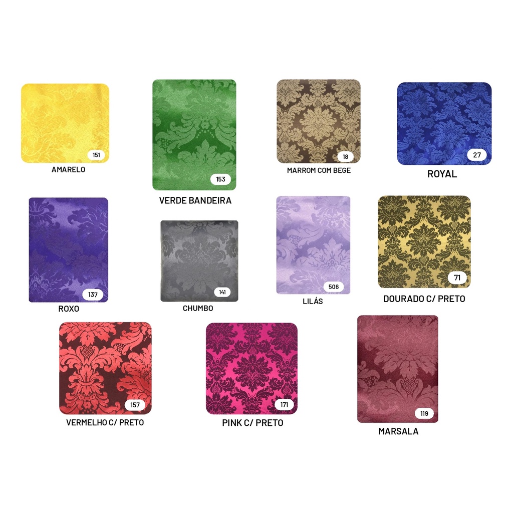 Tecido Jacquard Medalhão Decoração Jacar 1,0m Comp X 2,80mt Larg