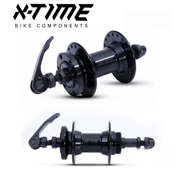 Kit Cubo Dianteiro E Traseiro 32 Furos Freio A Disco Bicicleta Esfera Com Blocagem X-time