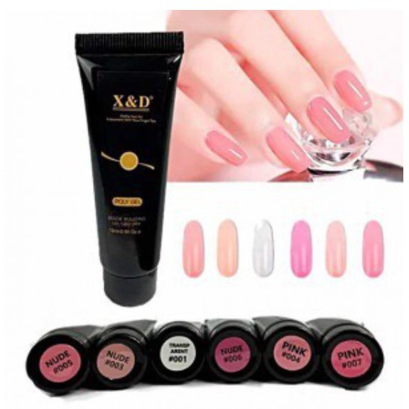 Poli Gel X&D 30ml Led Uv Construtor Unhas Gel Fibra Molde F1 Profissional Kit Pronto Entrega