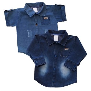 Body Camisa Jeans Bebe Shopee Brasil