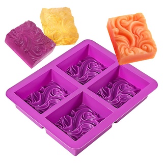 Molde Forma Silicone Sabonete Artesanal 4 Cavidades S17