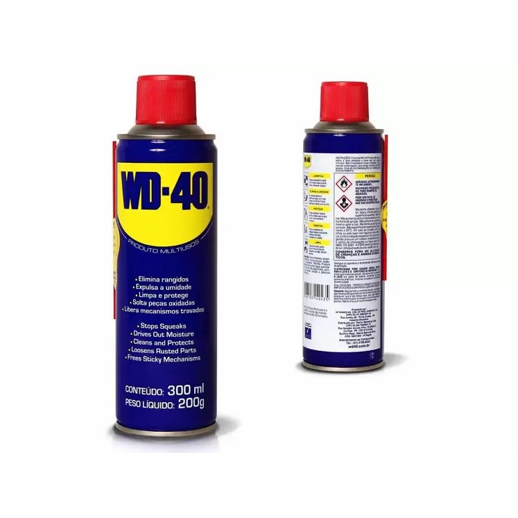 Desengripante Lubrificante Desengraxante Antiferrugem Alto Poder Penetrante Spray WD40 300ML