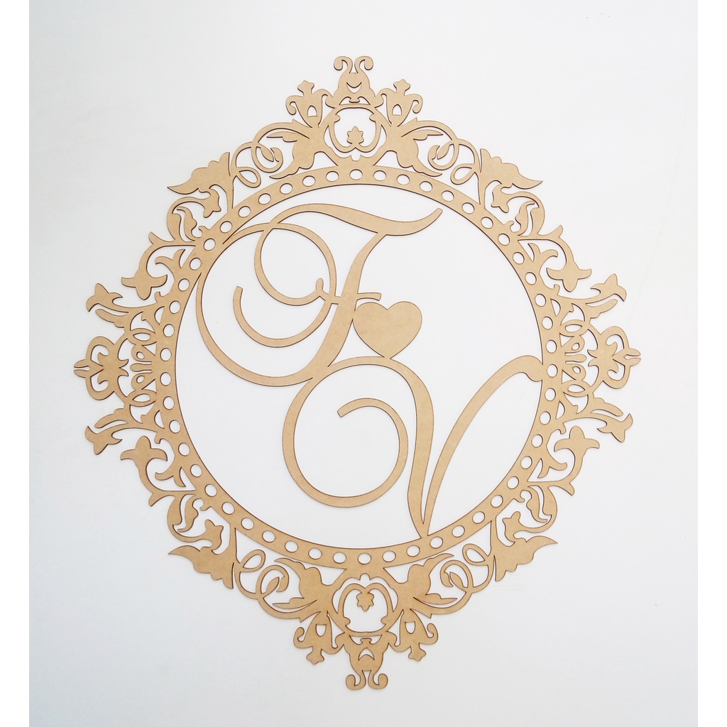 Monograma Personalizado Iniciais em mdf para Painel Casamento 65cm B4