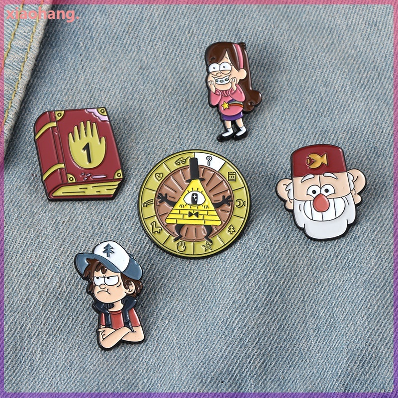 Broches Esmaltados De Desenho Animado Adorável Acessórios Mochila Para Pessoas Que Como Relógios Anime Jóias Personalizadas