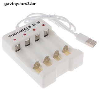 Carregador De Pilhas Usb De 4 Entradas Usb Li-Ion / Ni-Mh Para Pilhas Aa / Aaa