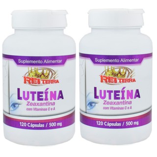 Kit 2 Luteína E Zeaxantina 500mg 240 cápsulas - Rei Terra