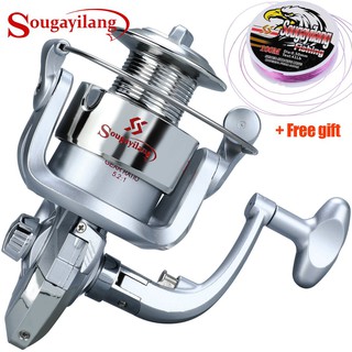 Molinete de Pesca Sougayilang 6 Ball Bearings 5.2:1 Gear Ratio 1000-4000 Series Max Grag 8-10kg