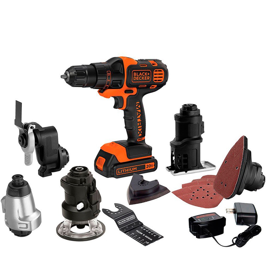 Jogo De 6 Ferramentas Combinadas Black E Decker Matrix 20v
