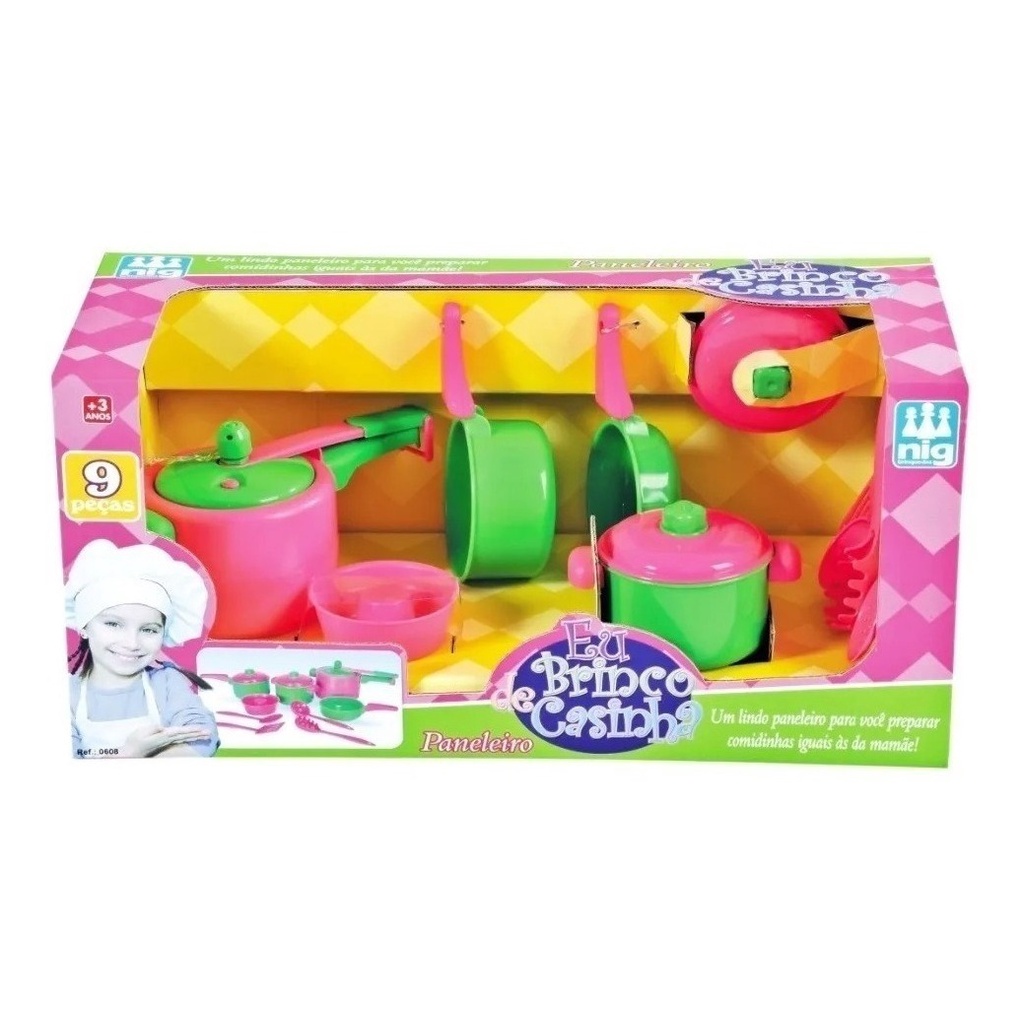 Jogo De Cozinha Paneleiro Panelinhas Infantil - Nig 0608