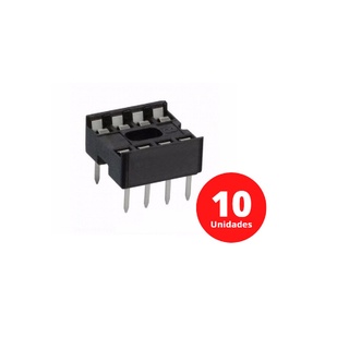 Soquete Dip8 10 Unidades Pinos P/ Cis Attiny85 Lm555 Lm386