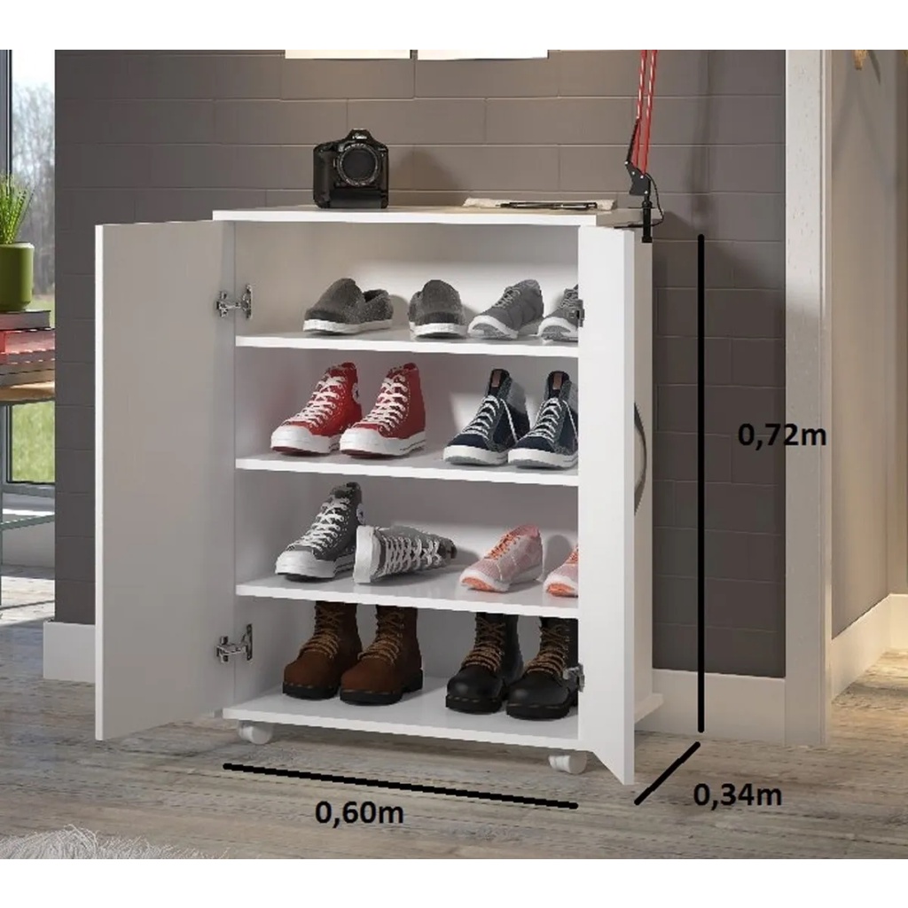 Carrinho Auxiliar Sapateira Multiuso Branco