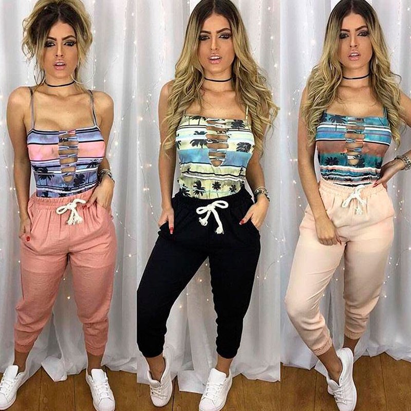 calça jogger feminina em linho