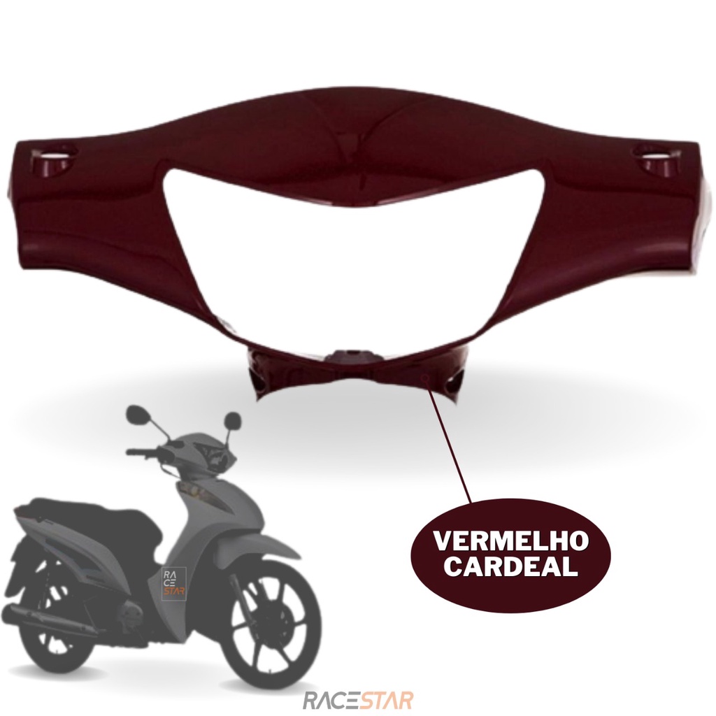 Carcaça Farol Biz 125 Ks Es 2009 Carenagem Frente Moto Honda Vermelho Cardeal Modelo Original Protork