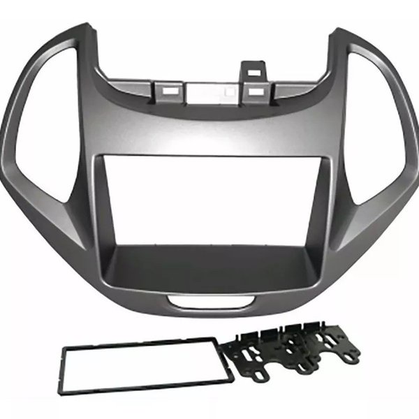 Moldura 2 Din Ford Ka / Ka+ 2018, 2019 - Cinza