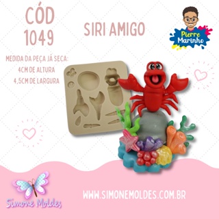 Molde de Silicone - Siri Amigo - CÓD 1049 em Oferta na Shopee