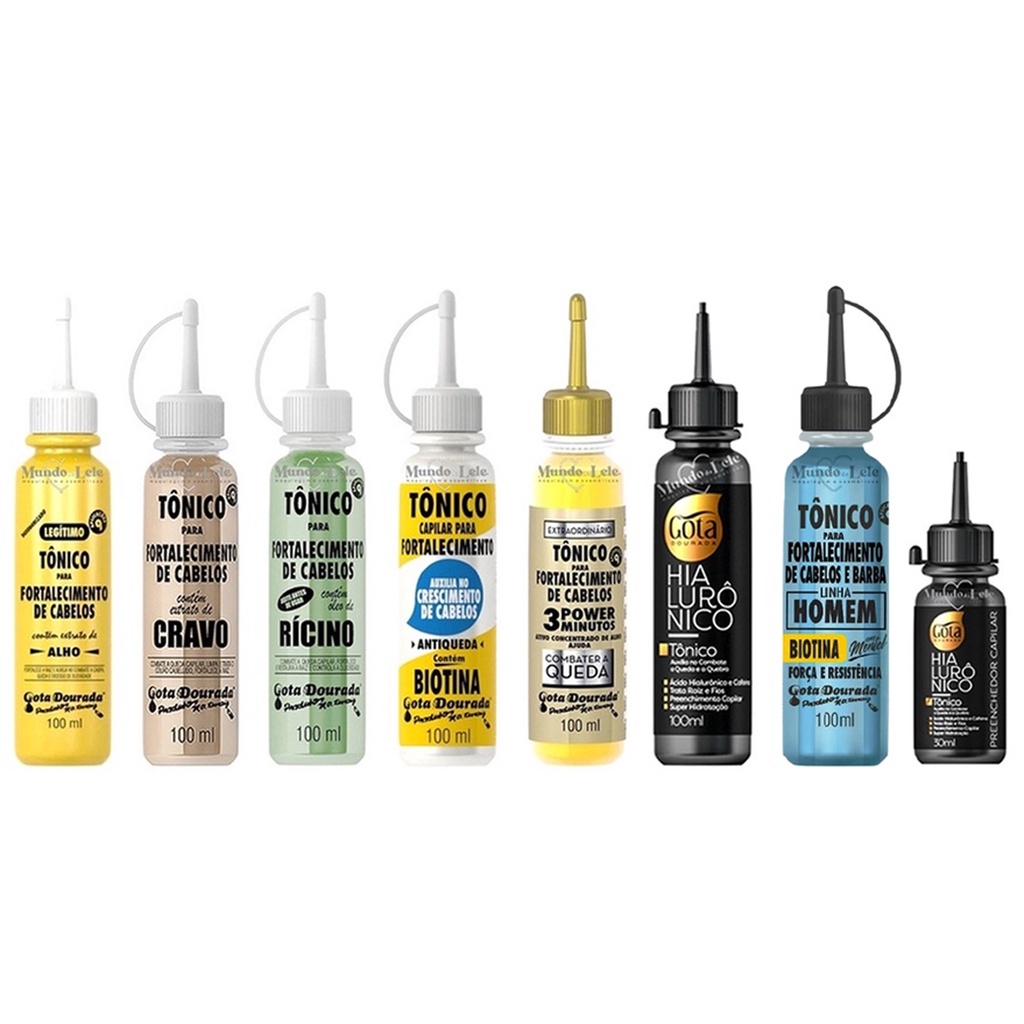 Tônico Capilar Gota Dourada Fortalecimento dos Cabelos - 1 Unidade em Oferta na Shopee