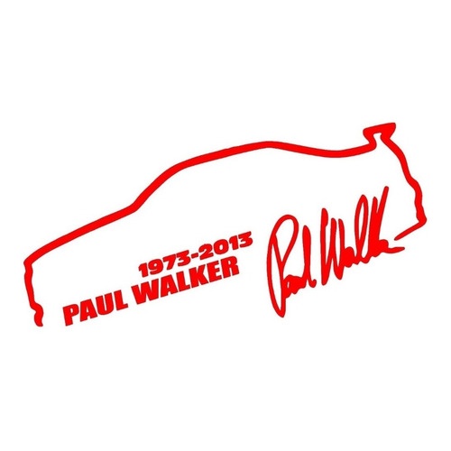 2 Adesivos Paul Walker Velozes E Furiosos + Autógrafo