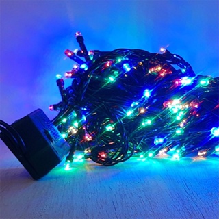 Cordão de LED Luz Colorida com Fio Verde 100 Leds 5m 220V - 1unidade - Cromus Natal - Rizzo em Oferta na Shopee