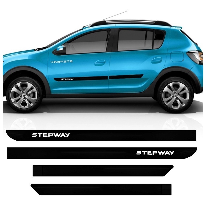 Friso Lateral Sandero Stepway Novo 2015 2016 2017 2018 2019 2020 2021 2022 Tipo Borrachão