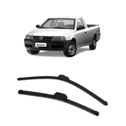 Kit Palheta Limpador Parabrisa VW Saveiro G3 2000 a 2005 Silicone