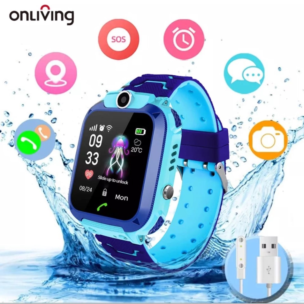 Relógio Smartwatch Kids Infantil Teen Rastreador Gps Chamada Sos Camera Prova Dágua Azul