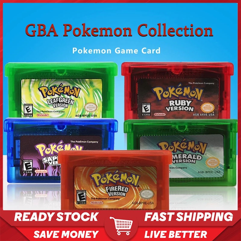 Pokemon Game Cartridge Advance Gameboy for NDSL/GBC/GBM/GBA/SP 5 Models