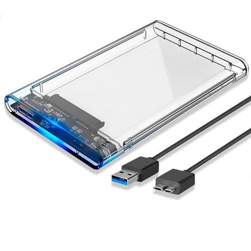 Case Hd Transparente Notebook pc xbox Sata 2.5 Usb 3.0 ATOMEX