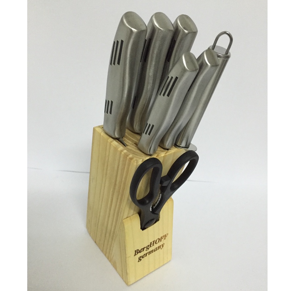 Conjunto Facas Para Cozinha 8 Pcs Cepo Madeira em Oferta na Shopee