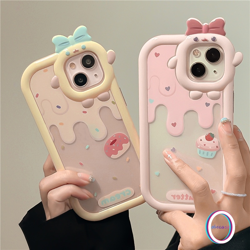 Capa Para Samsung A12 A32 A03s A13 A03 A22 A73 A50 A53 A52 A02s A51 A23 A71 A1 A50s A21s A33 A52s Bolo De Gelado De Verão Morango 3D Monstro De Celular