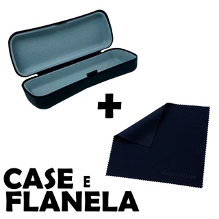 Kit Case + Flanela Microfibra Óculos de Sol Armação Pronta Entrega