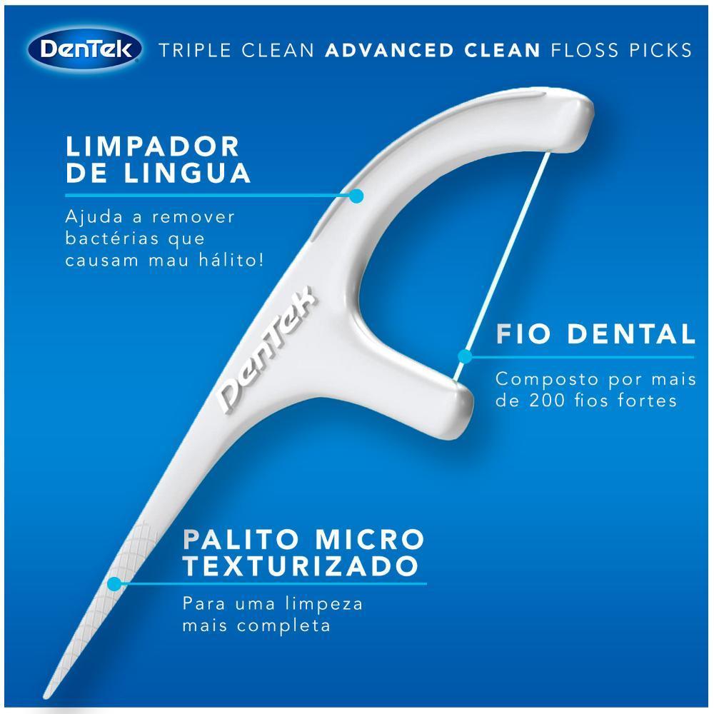 Kit 10 Fio Dental DenTek Floss Picks Triple Clean Advanced com 90 unidades · foto 2