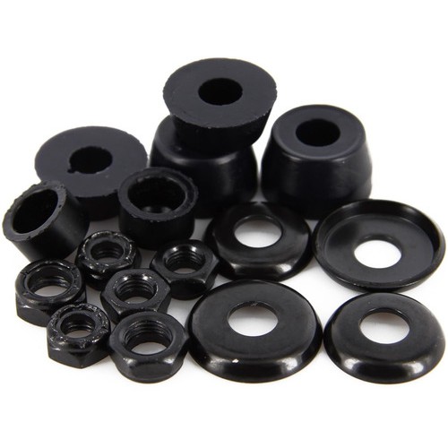 Kit Rebuild Thunder 100a Preto Skate Bushing Arruela Chupeta Amortecedor
