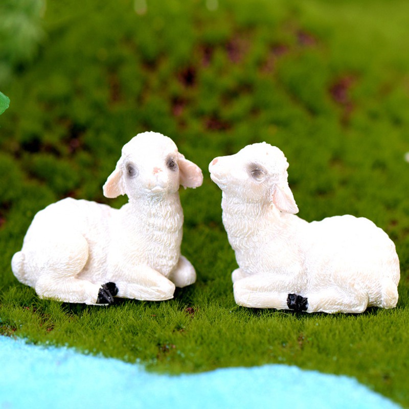 2 Pçs/Conjunto Miniatura Casal Ovelha ​ Ornamentos Bonsai De Fadas Para Jardim em Oferta na Shopee