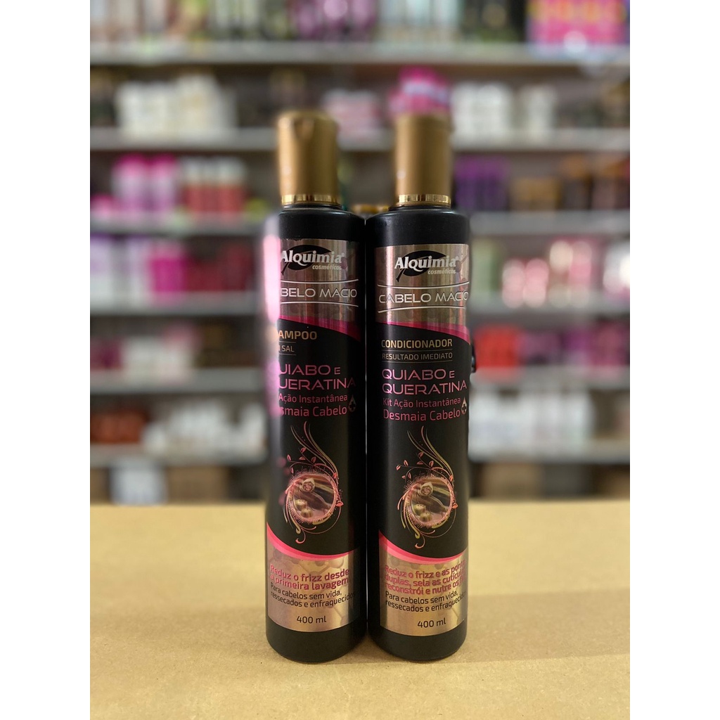 Shampoo e Condicionador Quiabo e Queratina Alquimia