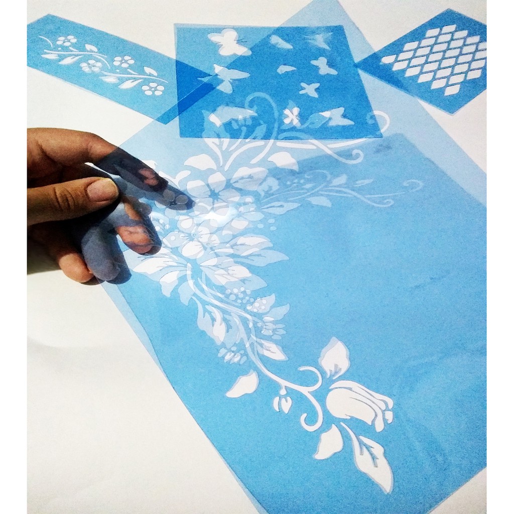 Stencil Folhas Para Pintura - Tamanho 20x14 - Unidade